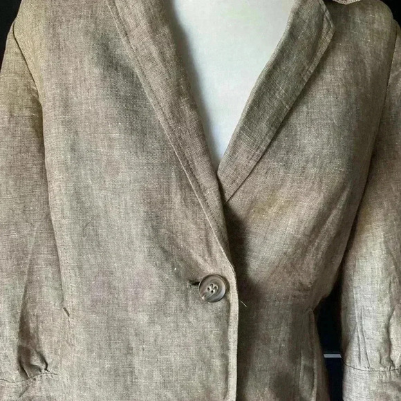 Kasper  linen summer jacket. Spring/ Summer. Ptp 19” - Picture 2 of 3